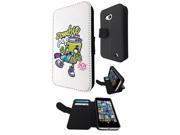 Microsoft Nokia Lumia 550 Flip Case Credit Card Holder Cover Book Style C0693 - Cartoon Art Zombie Pop Soft Drink Fast Food Monster