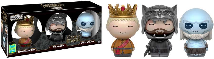 Joffrey Baratheon  the Hound & White Walker Vinyl Figure 3-Pack Dorbz