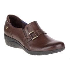 Women's Hush Puppies Charming Oleena Slip on Dark Brown Leather