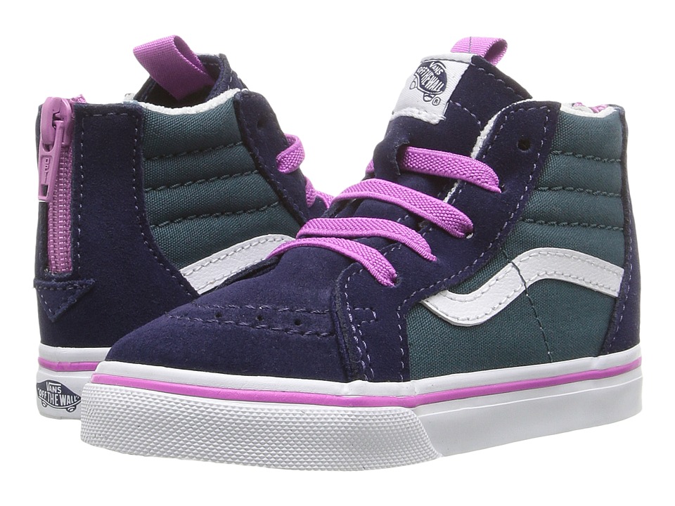 Vans Kids - Sk8-hi Zip (toddler) ((pop) Atlantic Deep/rosebud) Girls Shoes