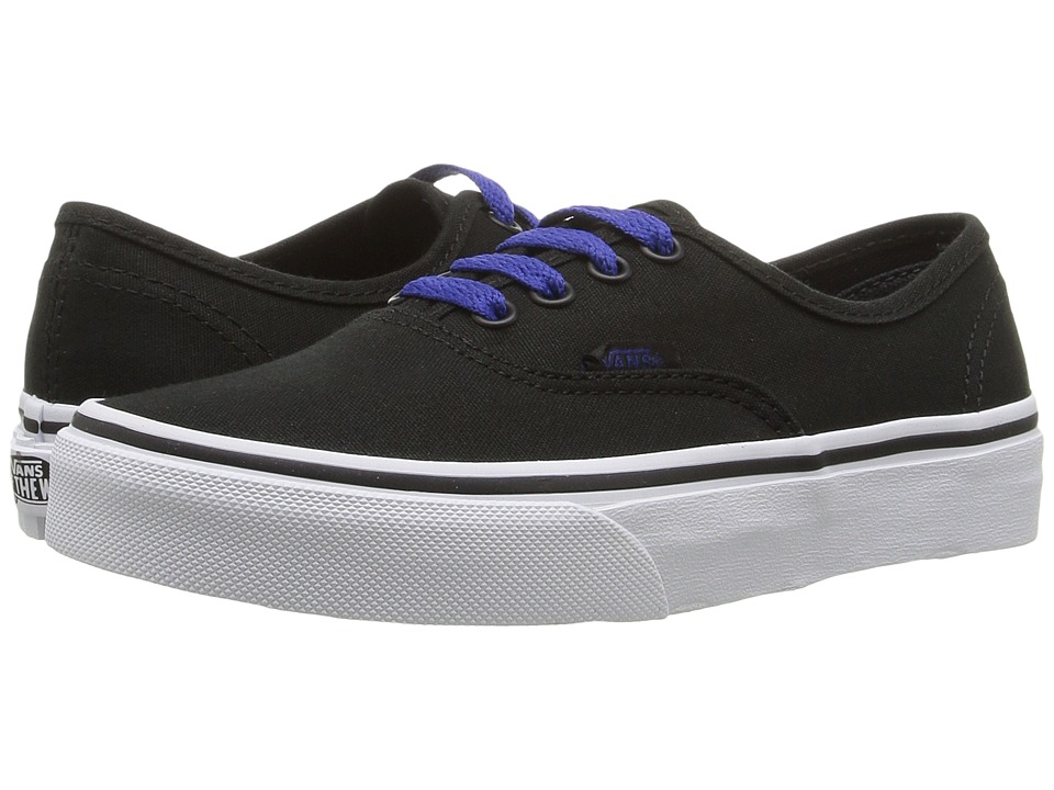 Vans Kids - Authentic (little Kid/big Kid) ((pop) Black/sodalite Blue) Boys Shoes
