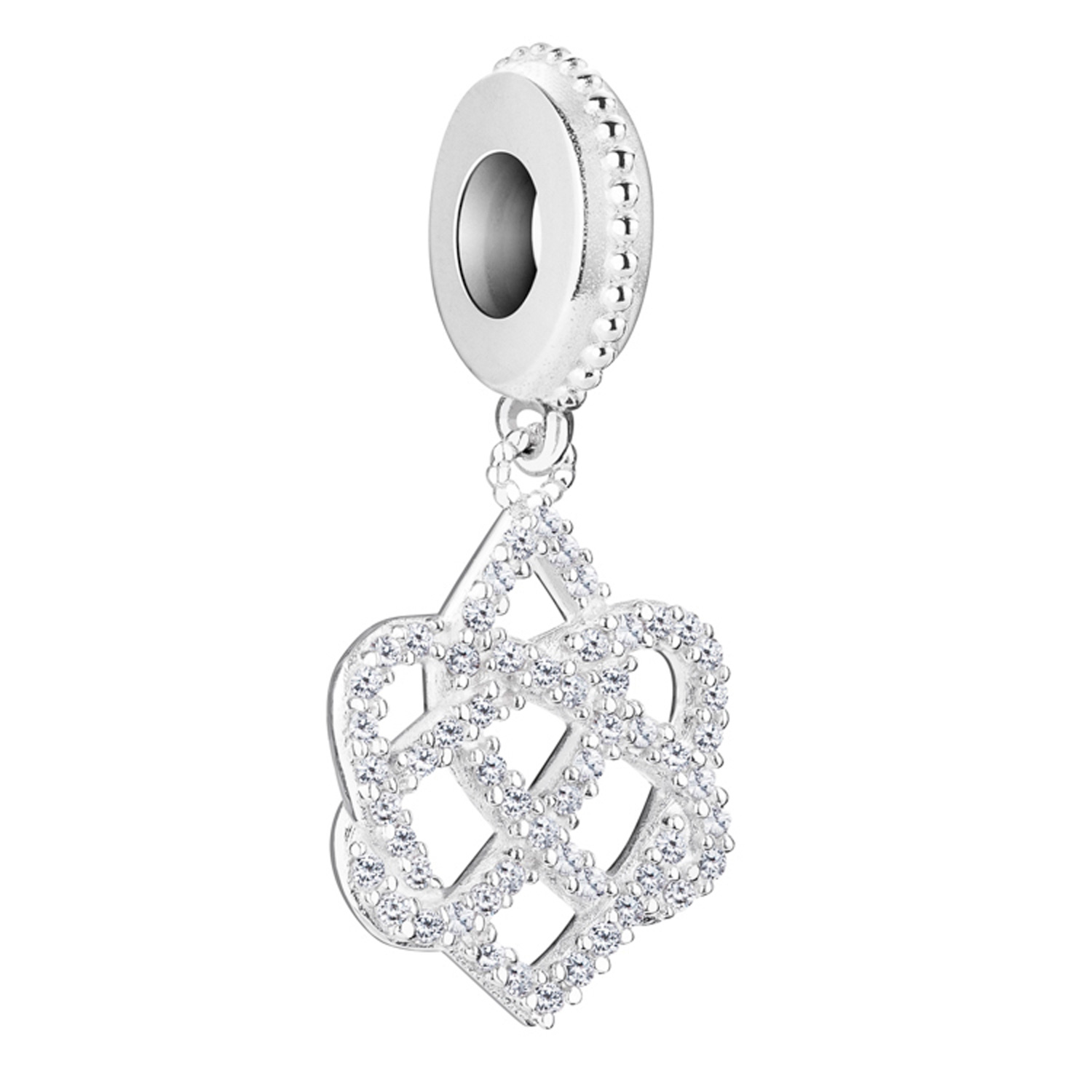 Chamilia Women's Jewelry Charms  - Sterling Silver Celtic Love Knot Charm Charm with Swarovski Crystals