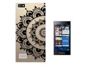 Blackberry Leap Gel Silicone Case All Edges Protection Cover 290 - Shabby Chic Eastern Art Lucky Charm