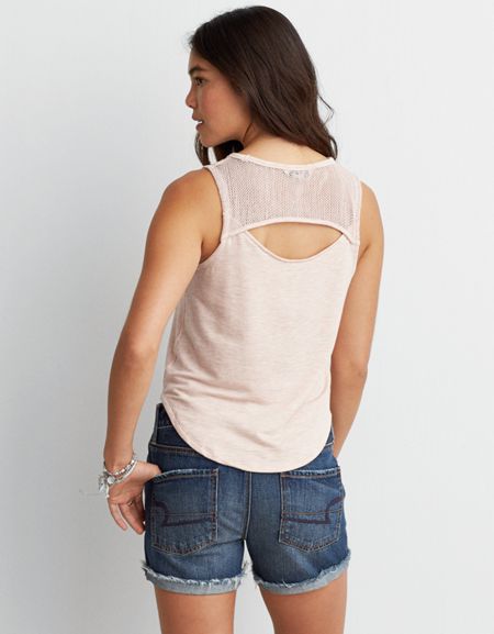 Ae Soft & Sexy Terry Mesh Back Tank
