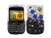 Blackberry Curve 8520 Curve 2 8530 Curve 3g 9300 9330 Hard Case Cover - Cloudy Night W/ Sparkle Rhinestones