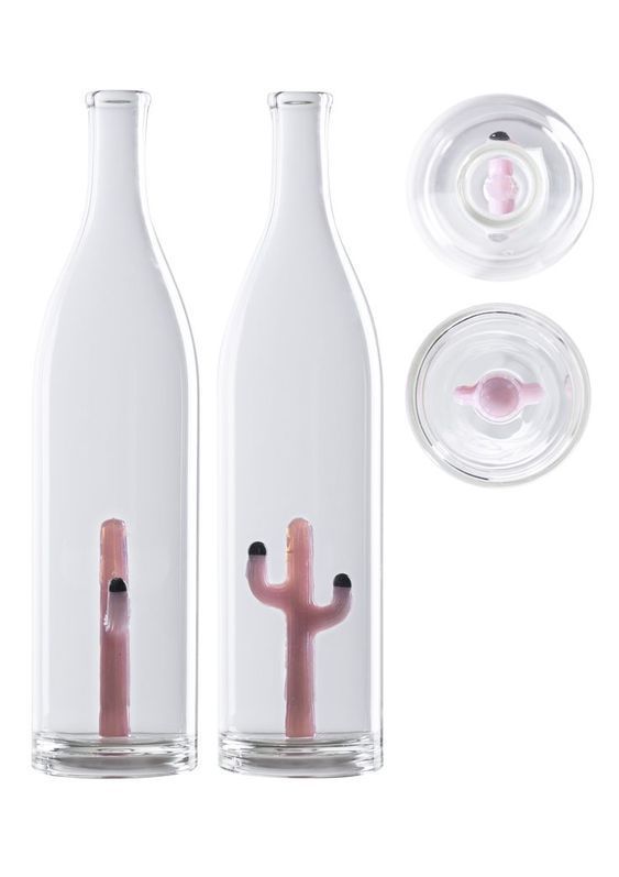 Cactus Bottle (opaline Pink Cactus)