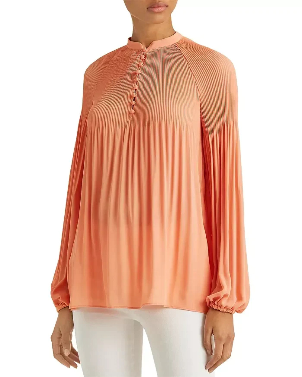 LAUREN RALPH LAUREN Womens Orange Pleated 195934396449 All RT $135.0
