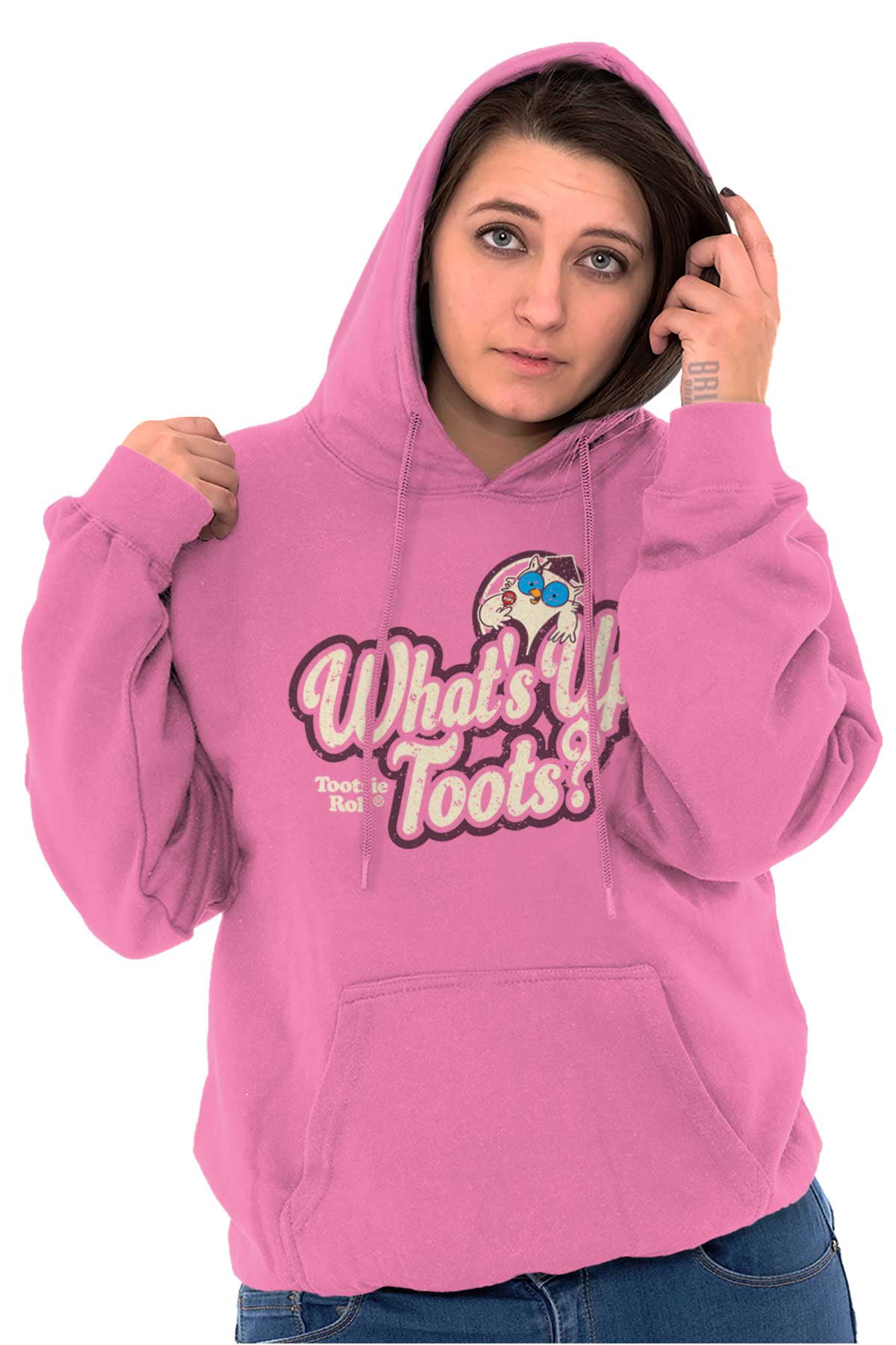 What up Toots Cute Mr Owl Tootsie Pop Hoodie Sweatshirt Women Brisco Brands M