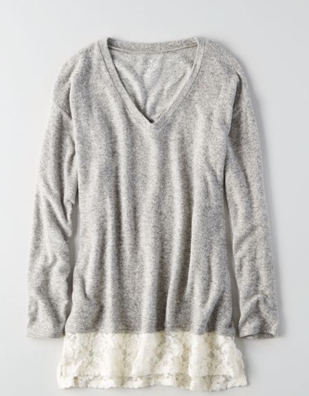 Ae Soft & Sexy Lace Trim Plush