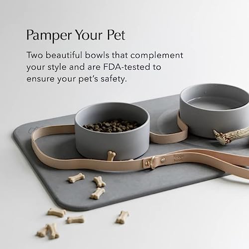 Dorai Dog Bowls Grey