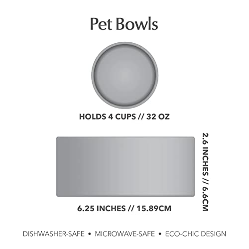 Dorai Dog Bowls Grey