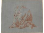 Study of a Draped Figure Poster Print by Jean Fran̤ois De Troy (French  Paris 1679 �1752 Rome) (18 X 24)