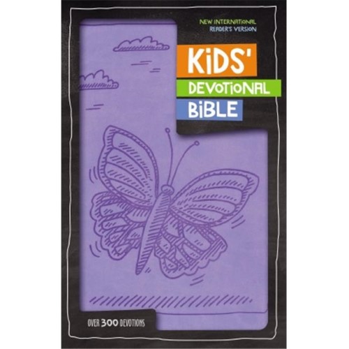 86496 NIrV Kids Devotional Bible - Lavender DuoTone by Italian Duo - Tone