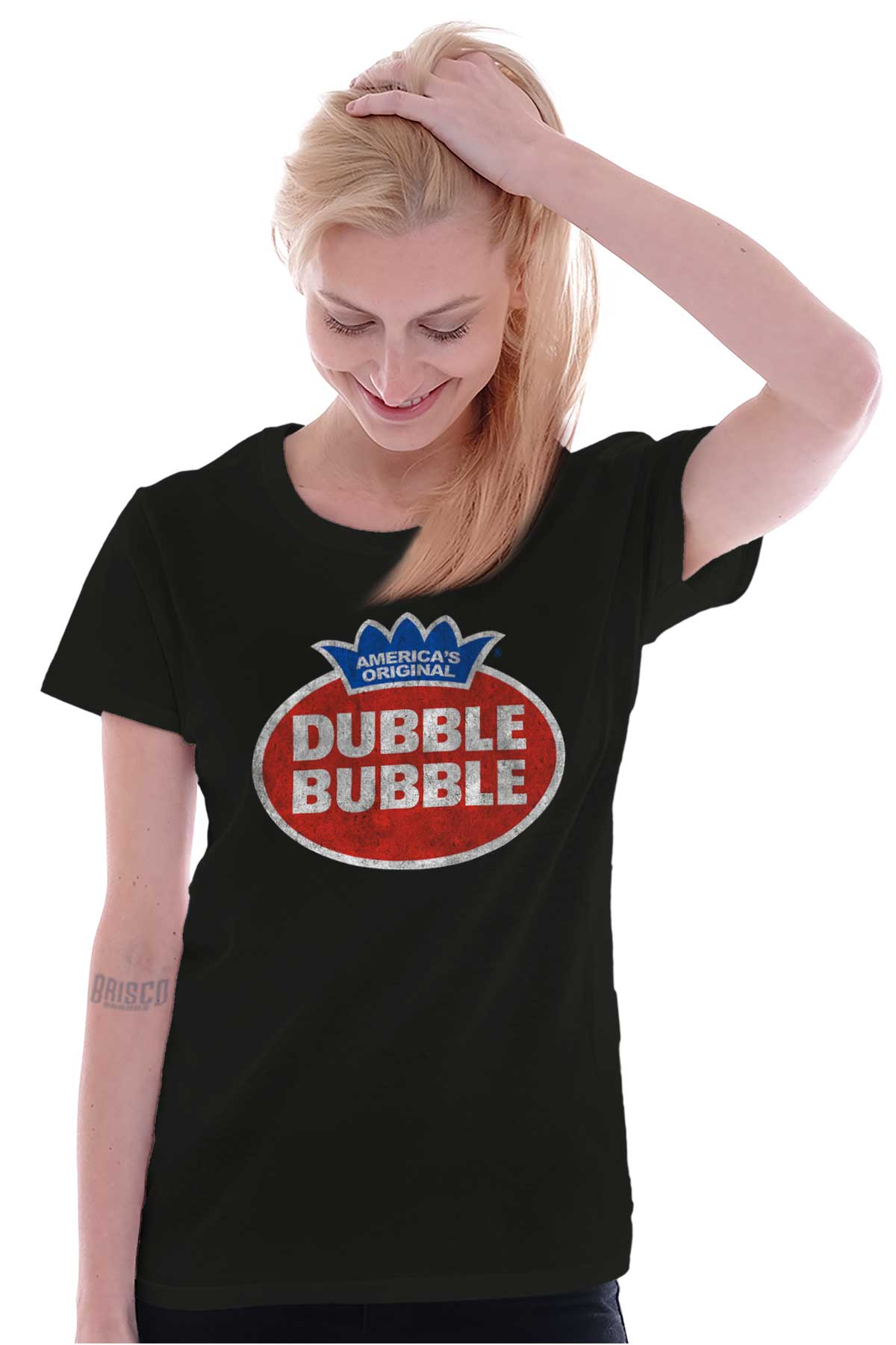 Vintage Dubble Bubble Gum Double Logo Women S T Shirt Ladies Tee Brisco Brands M