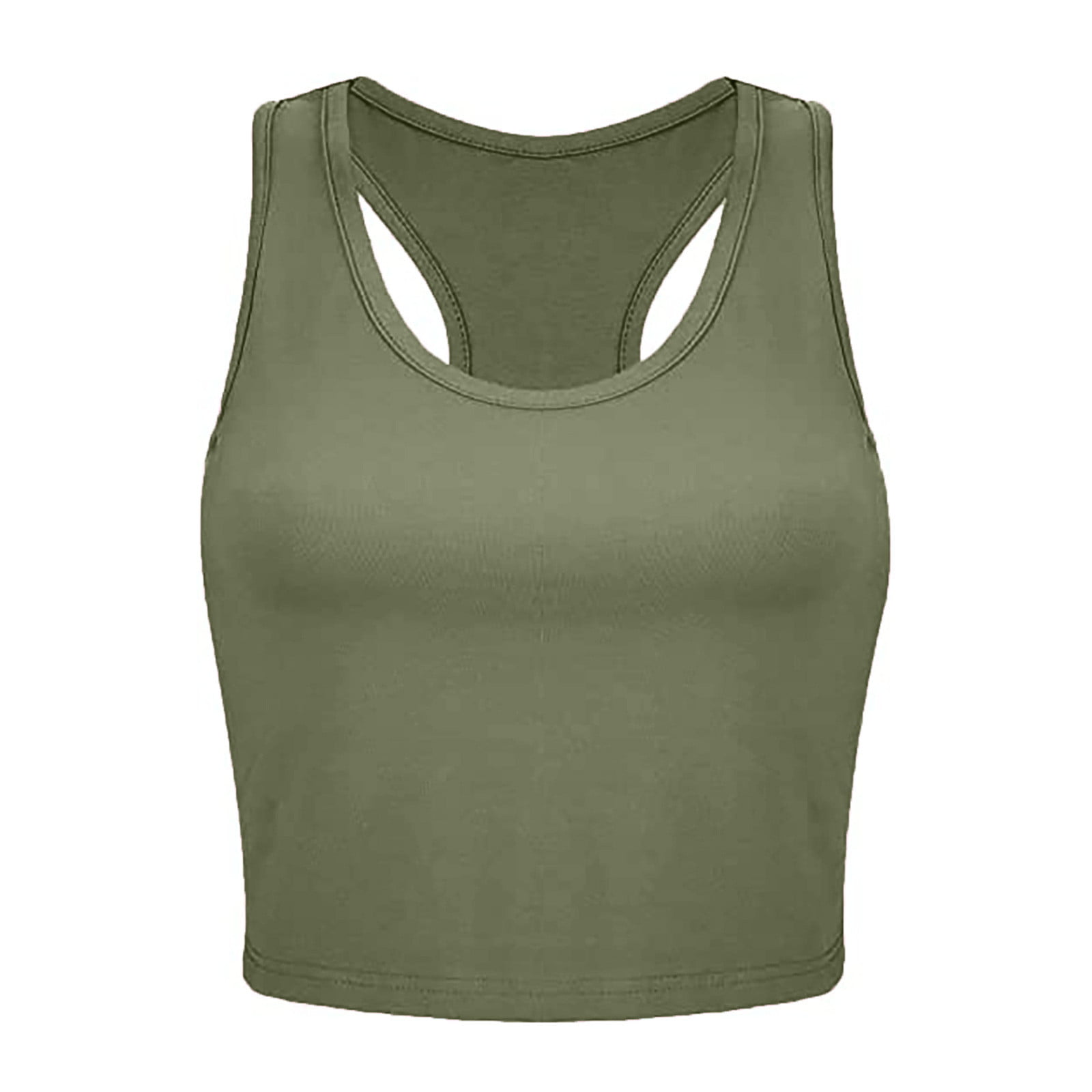 GWAABD Top Spaghetti Strap Scoop Neck Layer Cami Woman Tank Top V Neck