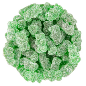 Nassau 35128 6.6 Lbs Gummy Fun Bears Sour Tangy Green Apple Pack of 4