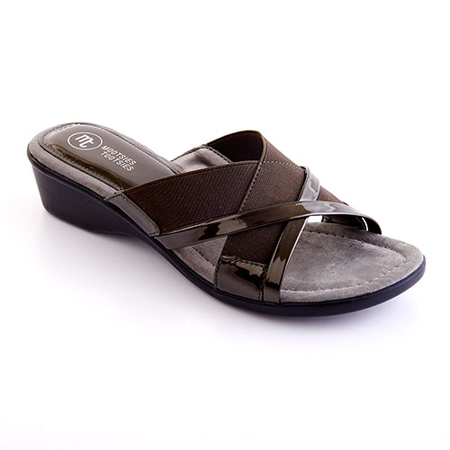 Mootsies Tootsies Nevada Comfort Wedge Sandals 10 M, Black
