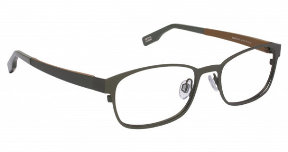 Evatik 9021 Eyeglasses, (131) BROWN GREEN