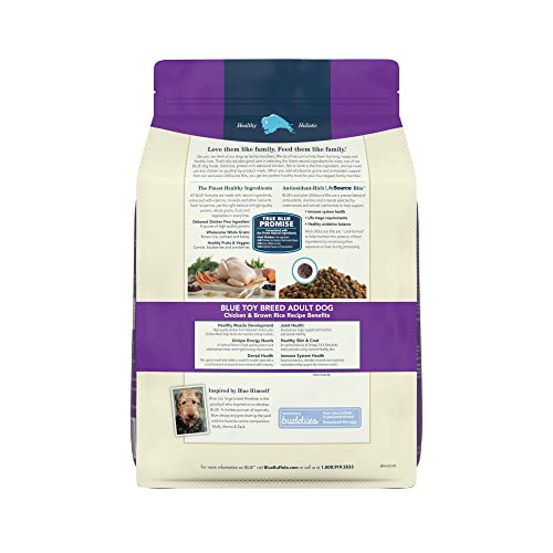Blue Buffalo Life Protection Formula Toy Breed Dog Food Natural Dry Dog Food for Adult Dogs Chicken and Brown Rice 4 Lb. Bag thumbnail