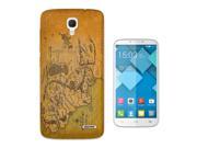 Alcatel One Touch Pop 2 (4.7'') Gel Silicone Case All Edges Protection Cover 873 - Lord of the Ring Map of Middle Earth