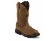 Justin Work Boots Mens H20 Composition Toe Insulated 7 D Gaucho 4081