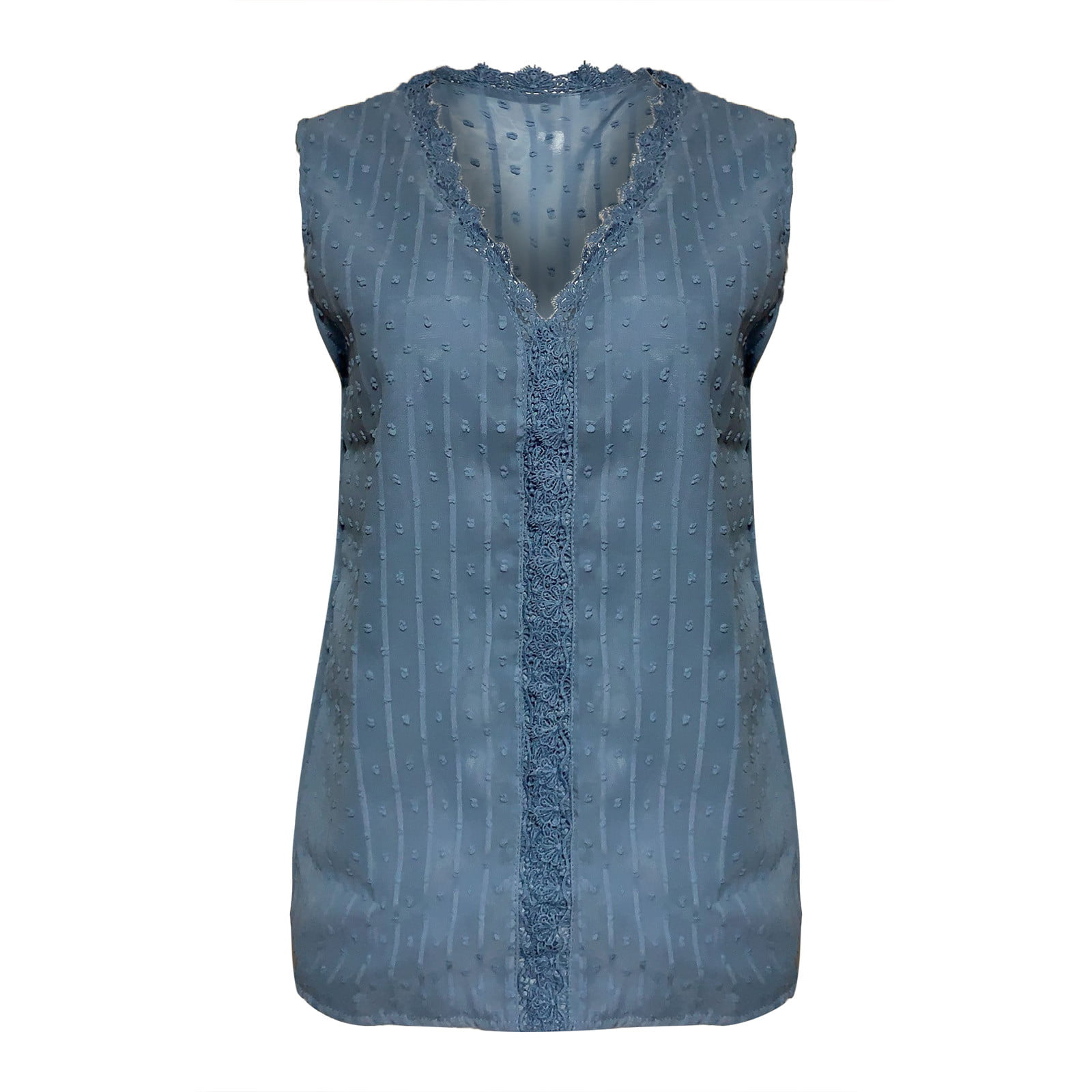 Womens Casual Sleeveless Flared Sleeves V Neck Solid Loose T Shirt Blouse Summer Cute Graphic Tees Tops Workout T-Shirts Going Out Tshirts A67-5954