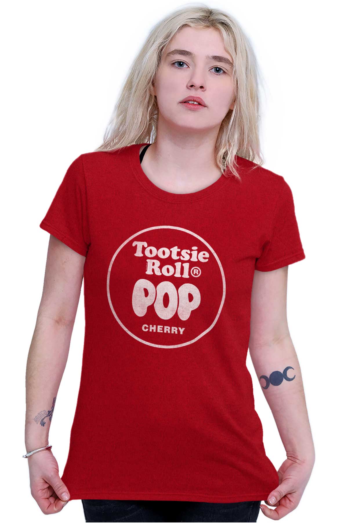 Cherry-Flavored Tootsie Roll Pop Women S T Shirt Ladies Tee Brisco Brands S