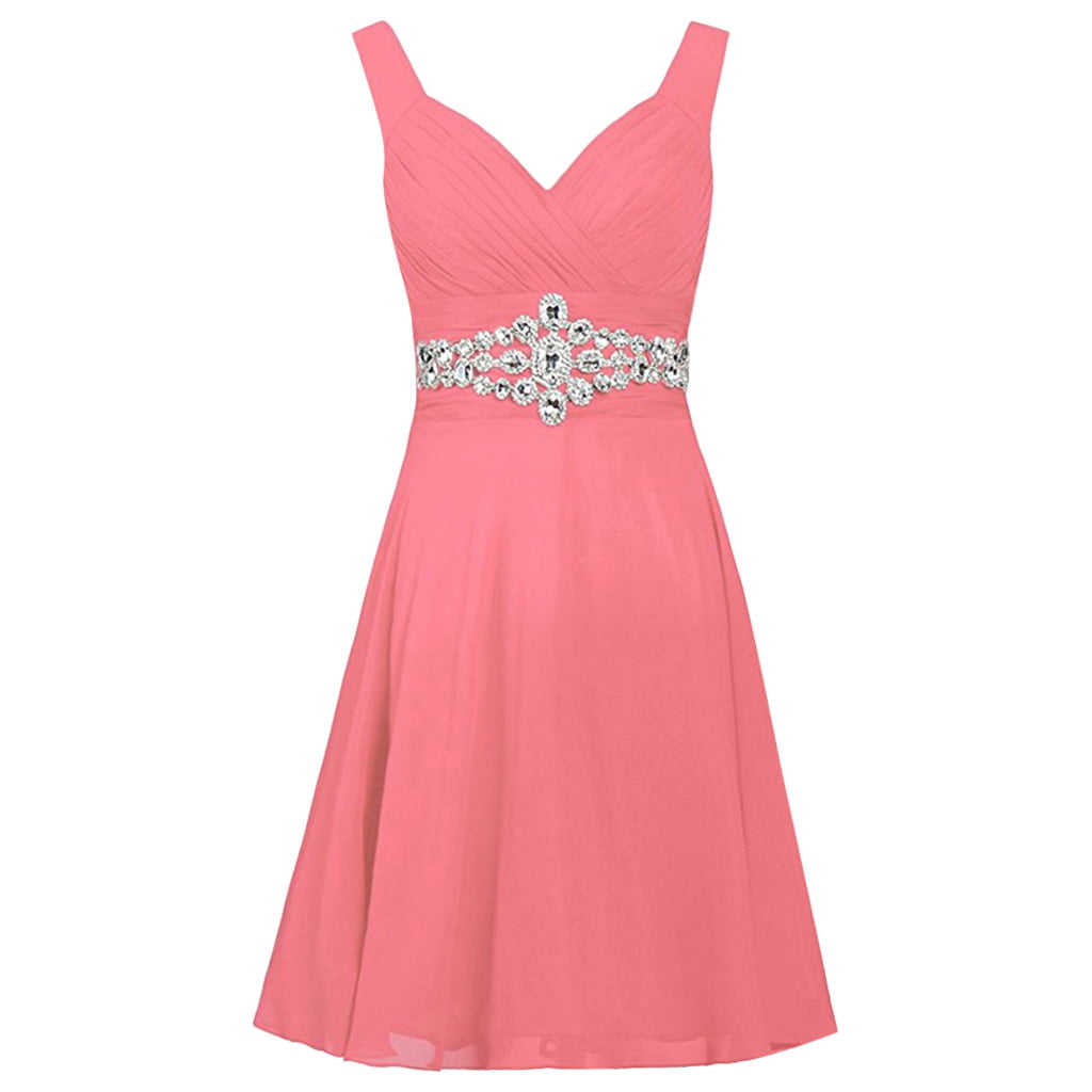GWAABD Casual Maxi Dresses for Women Women Formal Wedding Bridesmaid High-waist Party Ball Prom Gown Dress