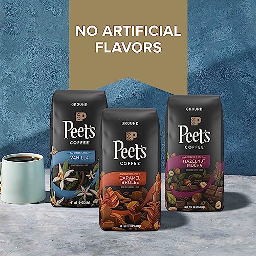 Peet's Flavored Coffee, Caramel Brulee Ground Coffee, 30 Ounces (Three Bags of 10oz), Light Roast thumbnail