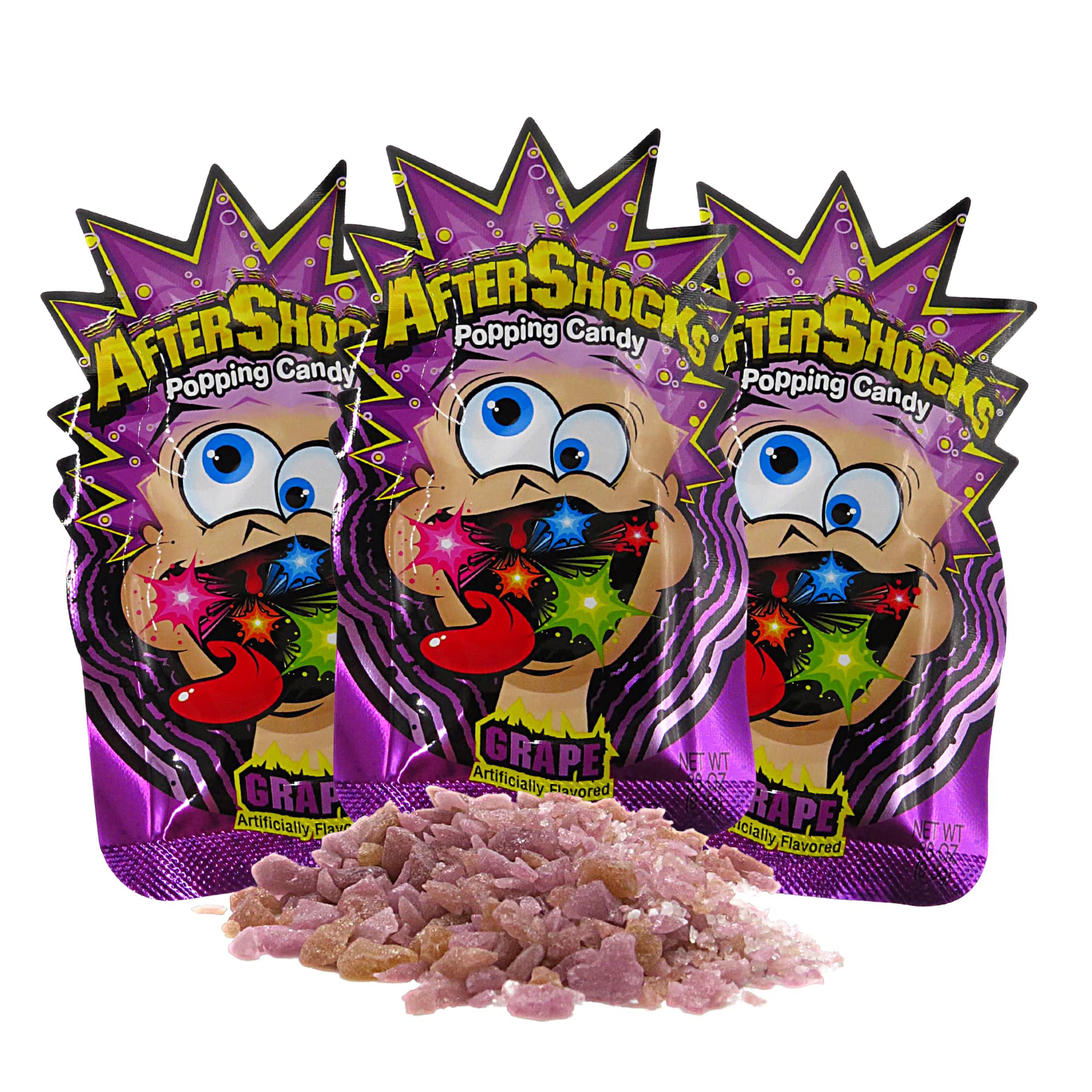 Grape Popping Candy Rocks  Fizzy Pop Candies Goody Bag Fillers or Party Favors  Fun Novelty Treats for Boys or Girls  Pack of 3