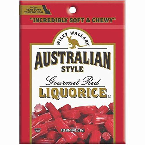 Wiley Wallaby Australian Style RED Licorice Candy  10 Oz Bag