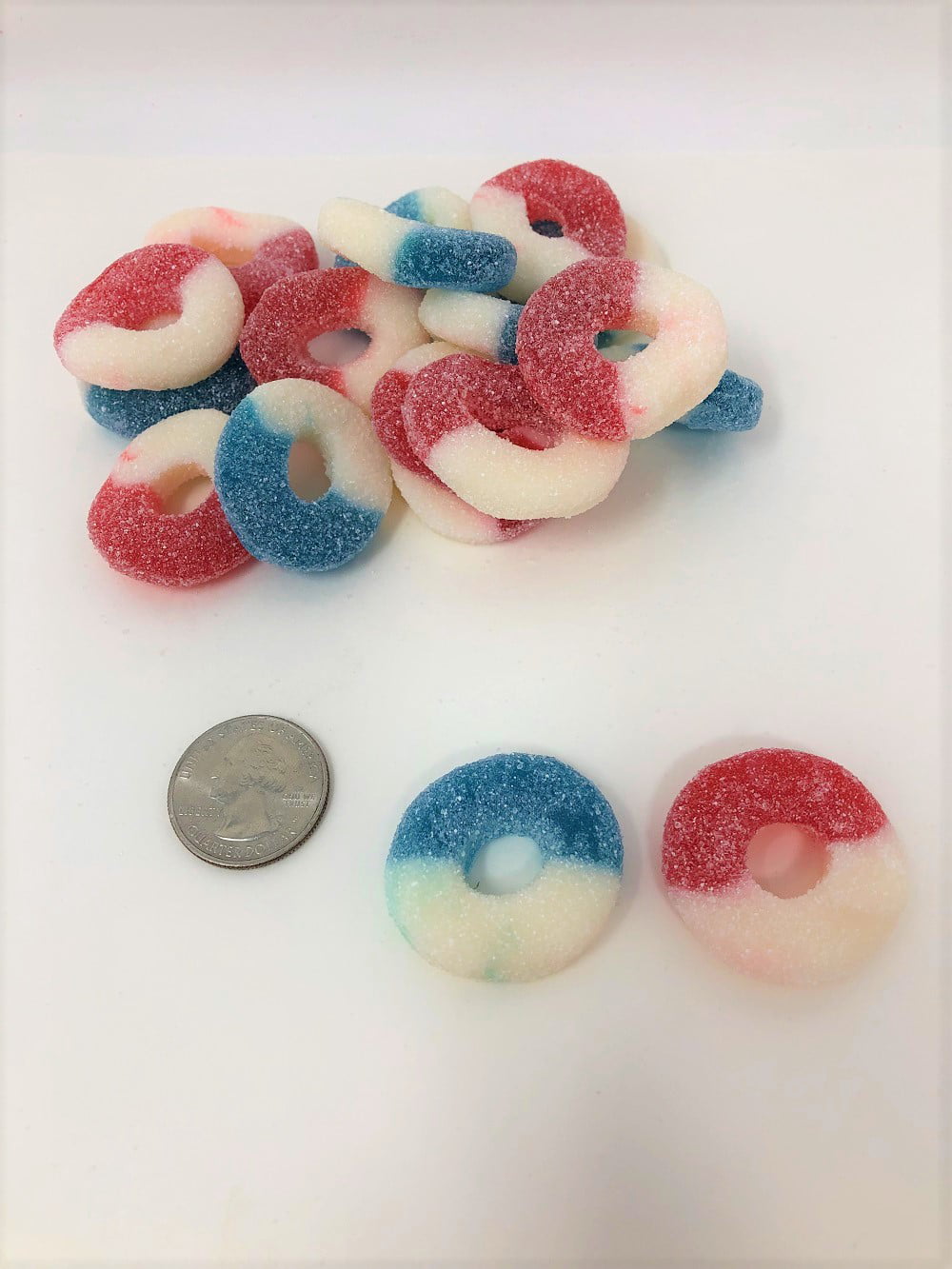 Patriotic Gummi Rings 4.5 Pounds Gummy Freedom Rings Bulk Gummy Candy
