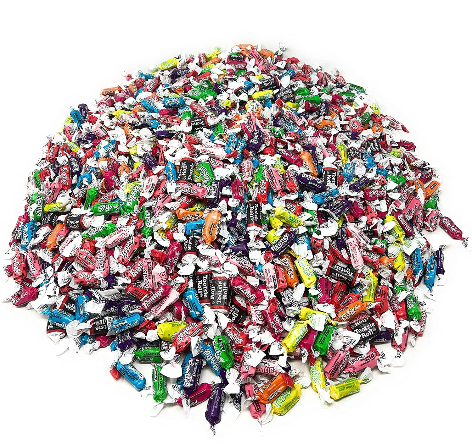 Tootsie Roll Midgees Frooties & Original Chocolate  Soft & Chewy Taffy  11 Flavor - 11 Lbs Bag Individually Wrapped