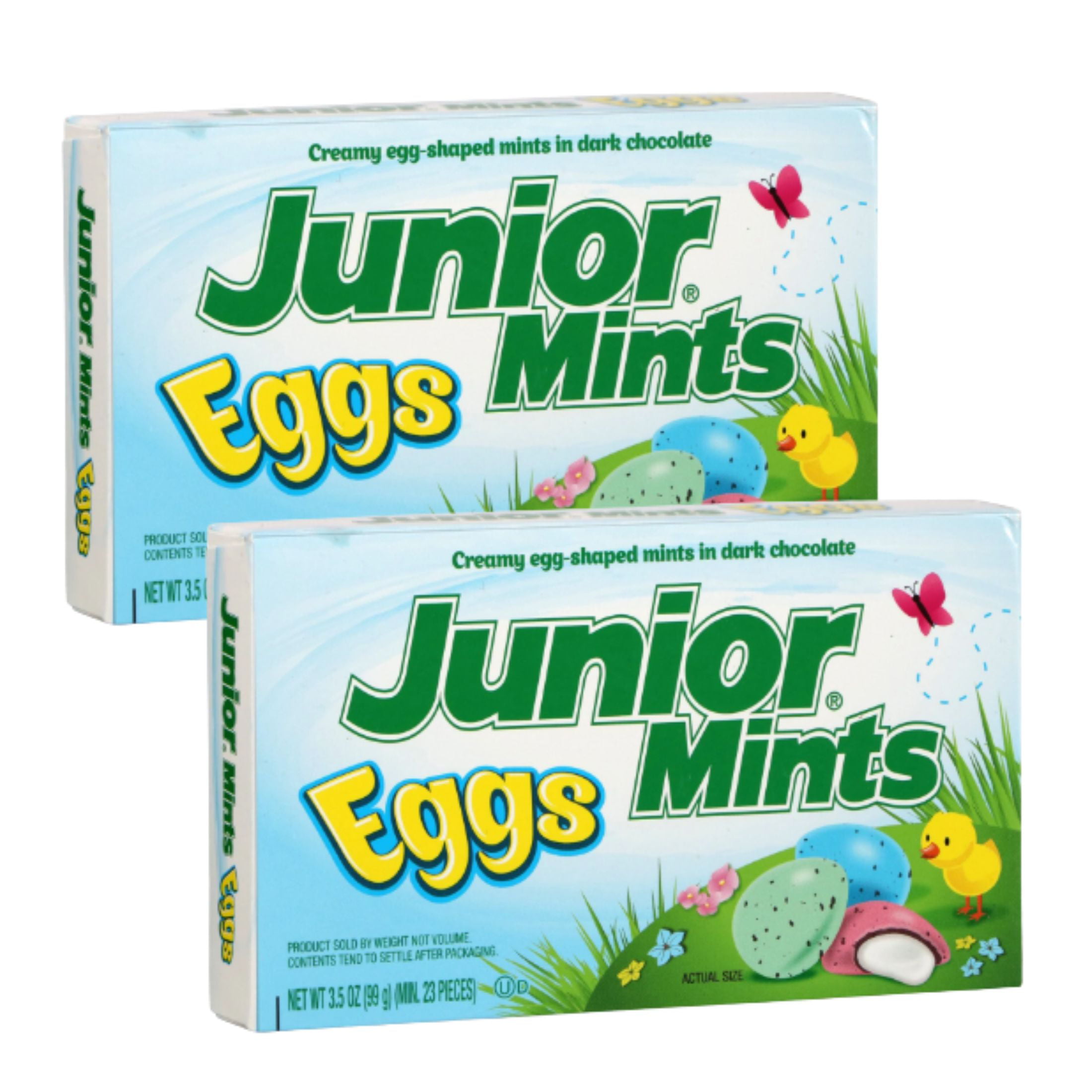 Junior Mints Easter Eggs Candy 3.5oz Creamy Egg Mints in Dark Chocolate for Easter Candy Theater Gift Boxes Easter Egg Hunts Basket Stuffer Goodies an