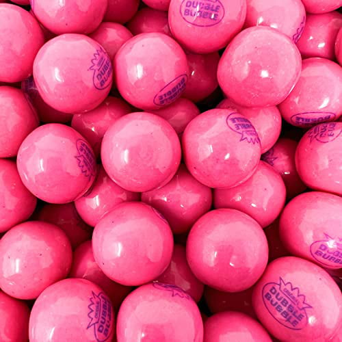 Dubble Bubble Original 1928 Classic Bubblegum Pink Colored Gumballs 3 Lbs American Candy Assorted Mix Bulk Value in Resealable Bag (48 Oz)