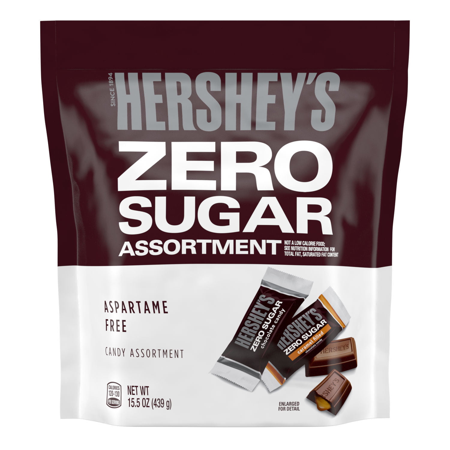 Hershey S Zero Sugar Assorted Chocolate Candy  Bag 15.5 Oz
