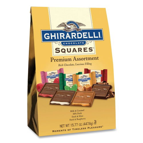 Ghirardelli Premuim Assorted Dark and Milk Chocolate Squares  15.77 Oz Bag  (30001036)