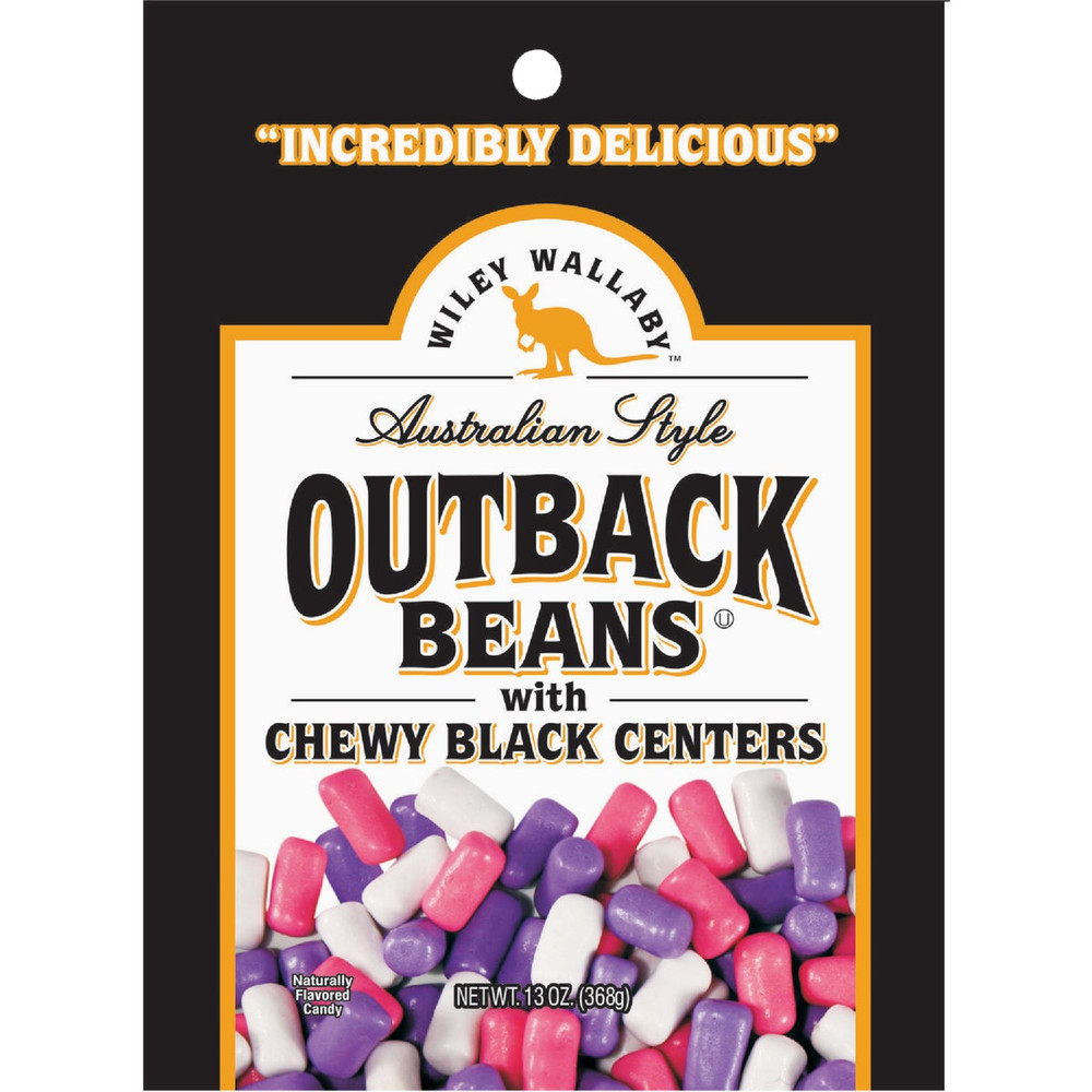Wiley Wallaby Black Licorice 10 Oz. Outback Beans 114570 114570 970014