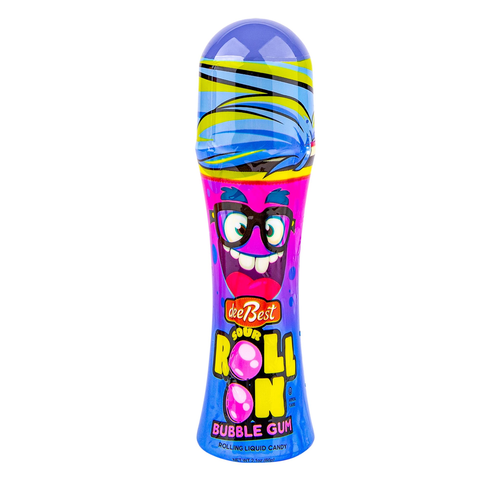Dee Best Candy Licker Sour Roll on Bubble Gum Liquid 2.1 OZ (3 Pack) Kosher