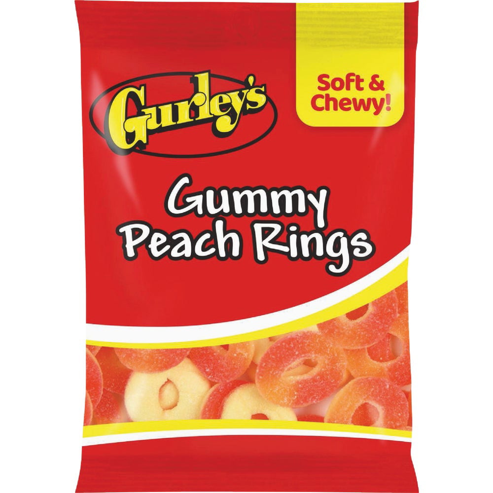 12PK Gurley S 5 Oz. Gummy Peach Rings