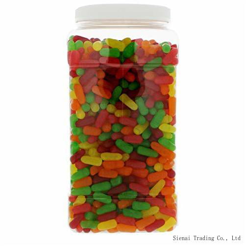 Mike & Ike Chewy Fruit Candy 7LB - Original Soft Chewy Fruit Candy in 128 FL OZ Gift Ready Reusable Square Jar