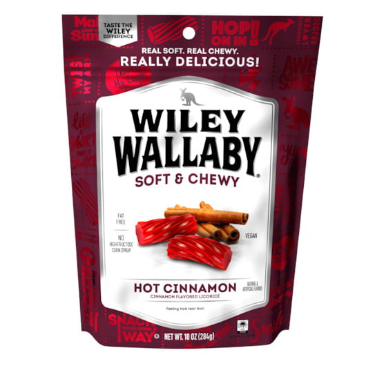 (Price/Case)Wiley Wallaby 121192 Hot Cinnamon Licorice Case  10 Ounce  10 per Case