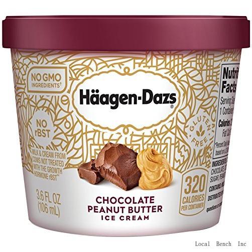 Haagen Dazs  Ice Cream  3.6 Oz. Cup (12 Count) (Chocolate Butter)