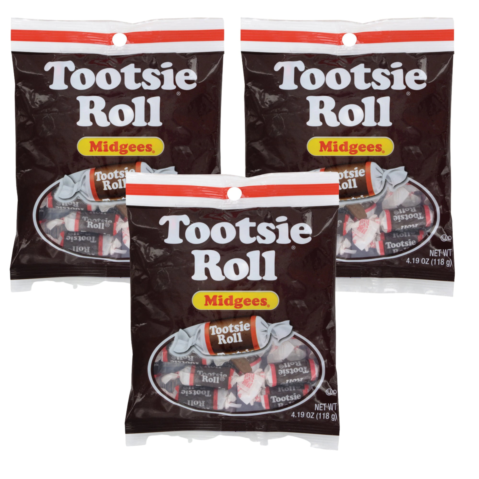 Tootsie Roll Chocolatey Twist Midgees Soft Chewy Delicious Candy Gluten Free and Peanut Free for Snacks Dessert Movie Nights Travel Home Office Candy 