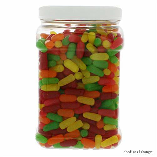 Mike & Ike Chewy Fruit Candy Bulk 3.5LB - Original Soft Chewy Fruit Candy in 64 FL OZ Gift Ready Reusable Square Jar
