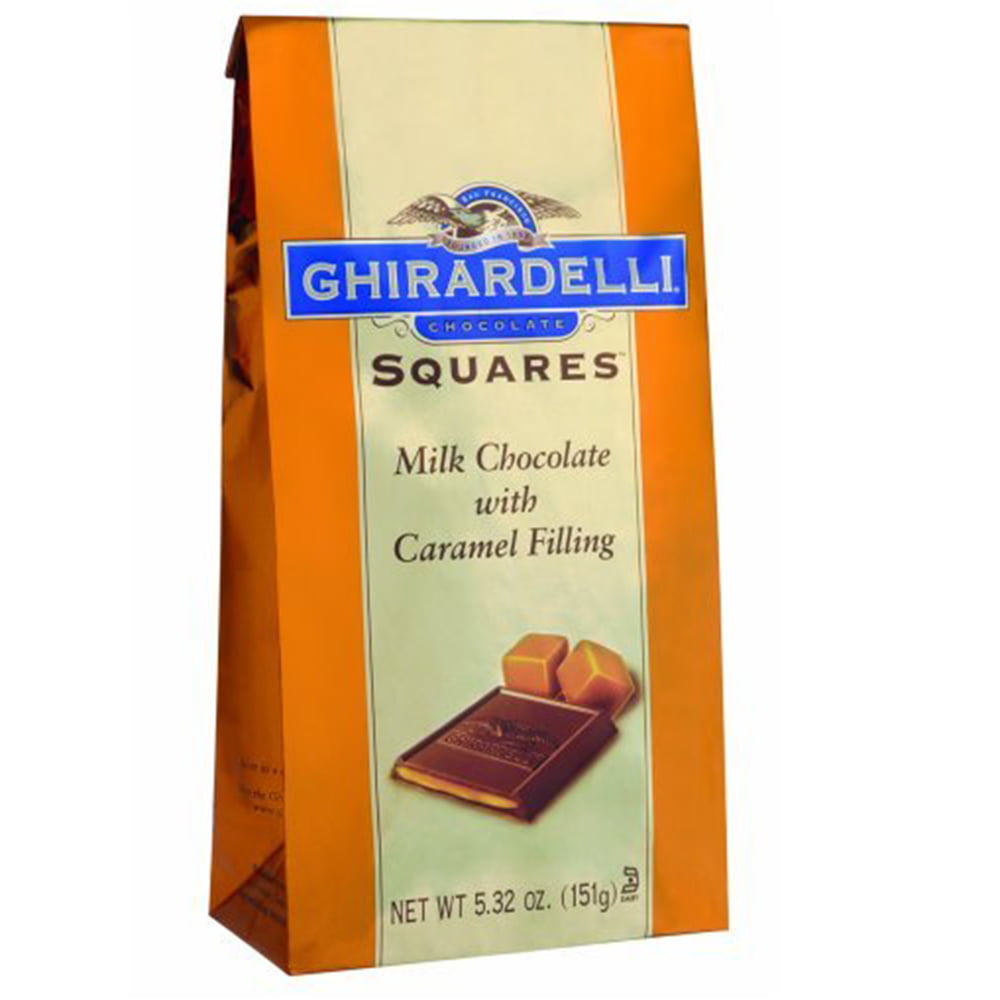 Ghirardelli Chocolate Squares  Milk Chocolate with Caramel Filling  5.32-Ounce (Case of 6)