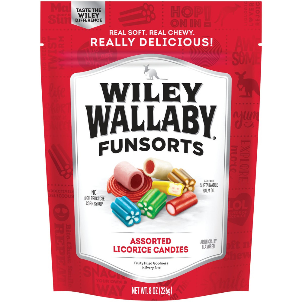 Wiley Wallaby Funsorts Assorted Fruit Flavor 8 Oz. Licorice 122319 122319 984051