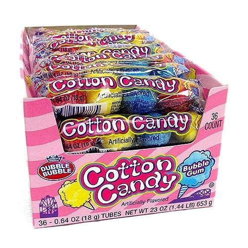 Dubble Bubble Cotton Candy Bubble Gum 4 Pieces per Sleeve - 36 Count