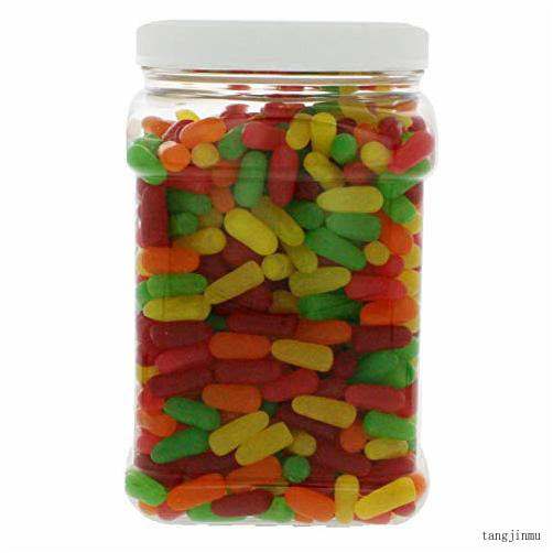 Mike & Ike Chewy Fruit Candy Bulk 3.5LB - Original Soft Chewy Fruit Candy in 64 FL OZ Gift Ready Reusable Square Jar