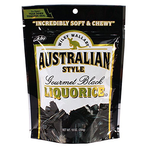 Wiley Wallaby Australian Style Licorice  Black  CASE (10 X 10 Oz. Bags)